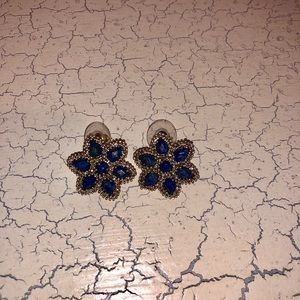 Lapis and gold Kendra Scott earrings